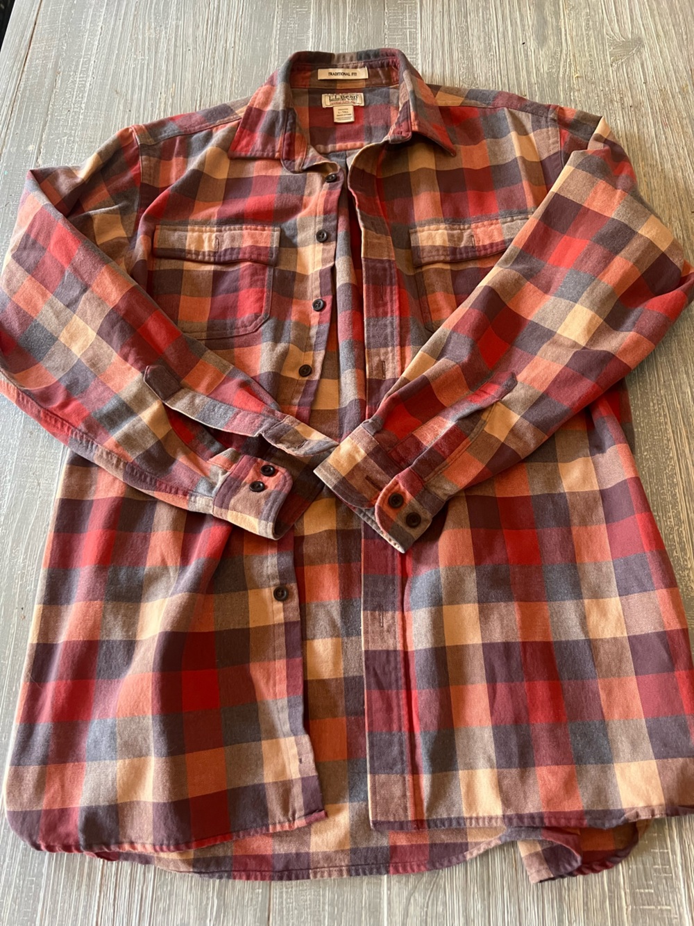 L.L. Bean Chamois cloth shirt in traditional fit size L-Tall